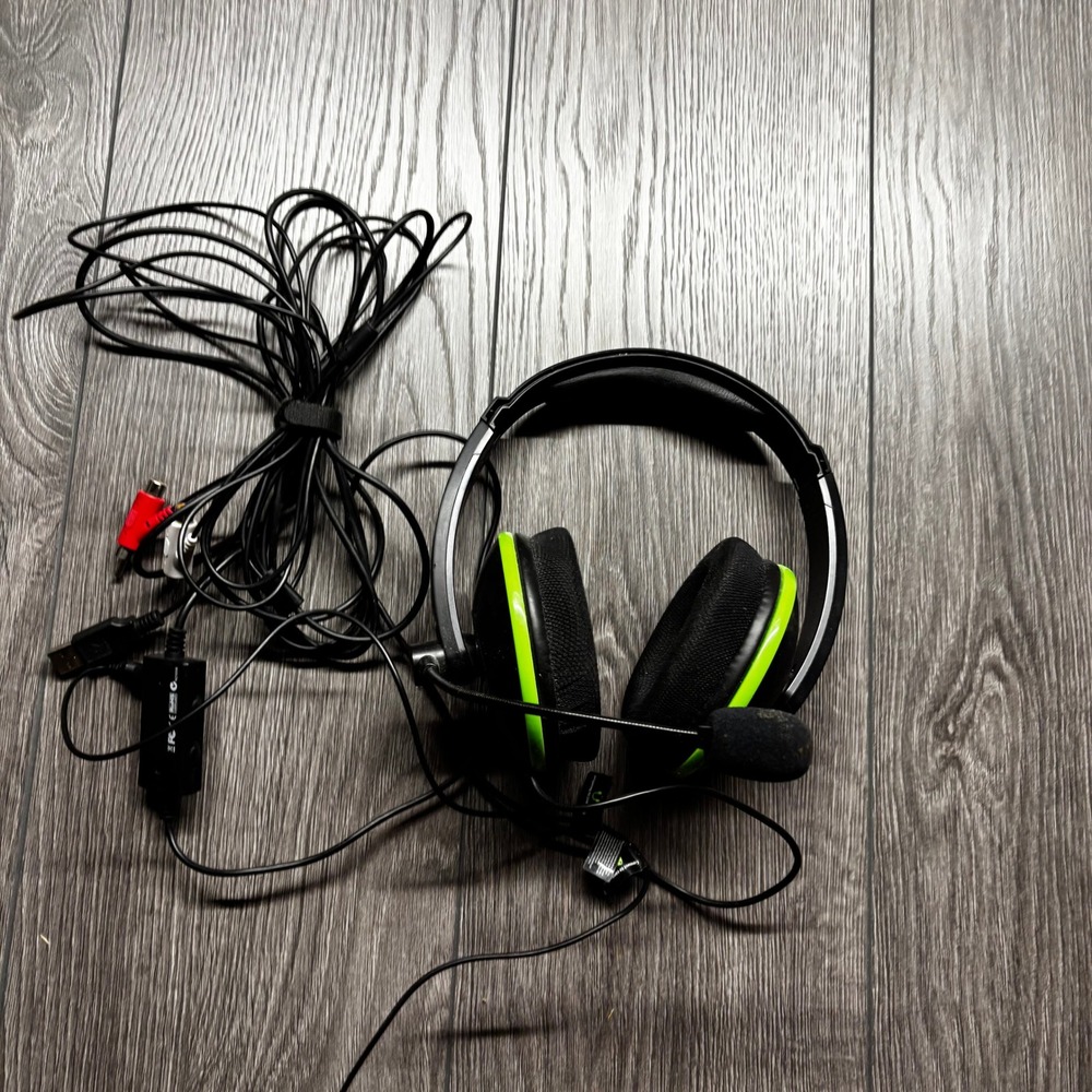 Turtle Beach Ear Force XL1 Wired Gaming Headset Xbox 360 Black Green TBS-2106